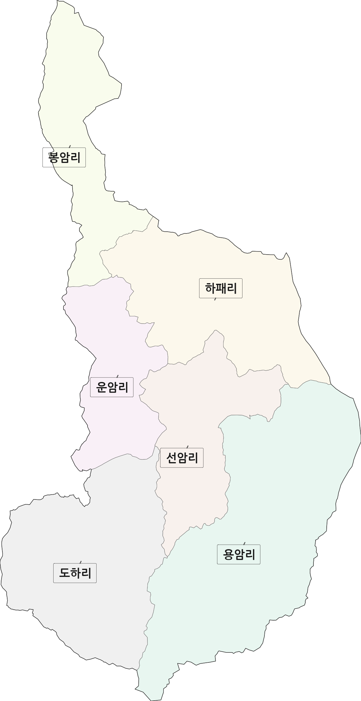 경기도 양주시 은현면 법정동 리 구분 행정구역 경계 지도