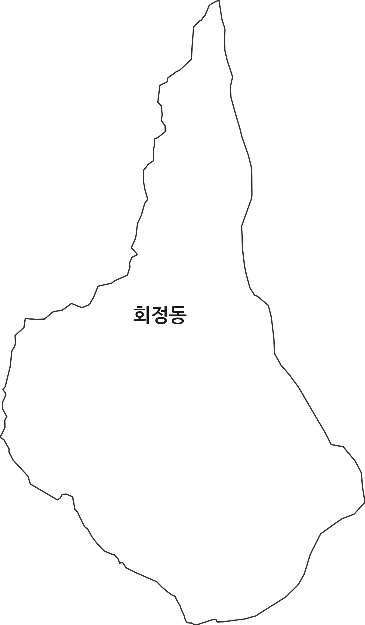 경기도 양주시 회정동 법정동 행정구역 경계 지도