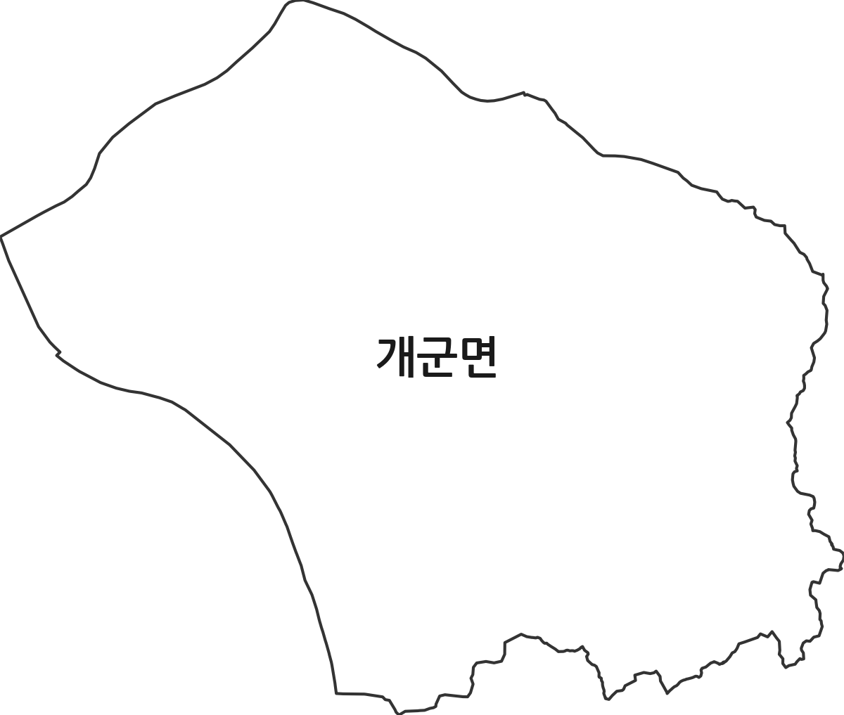 경기도 양평군 개군면 행정동 행정구역 경계 지도