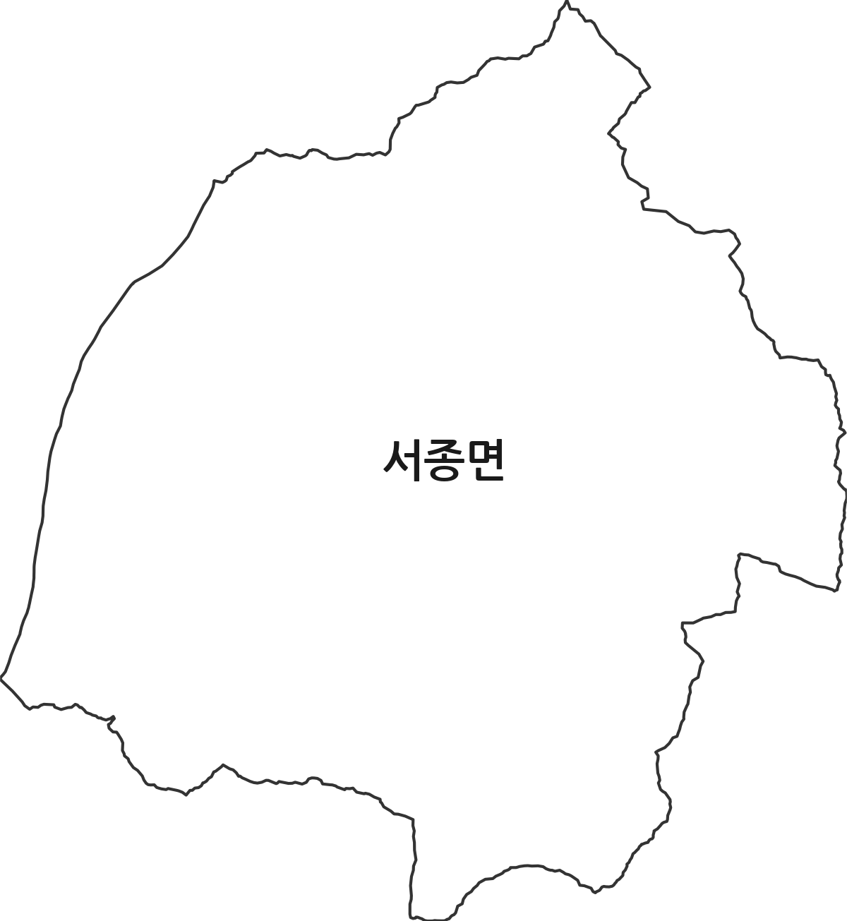 경기도 양평군 서종면 행정동 행정구역 경계 지도