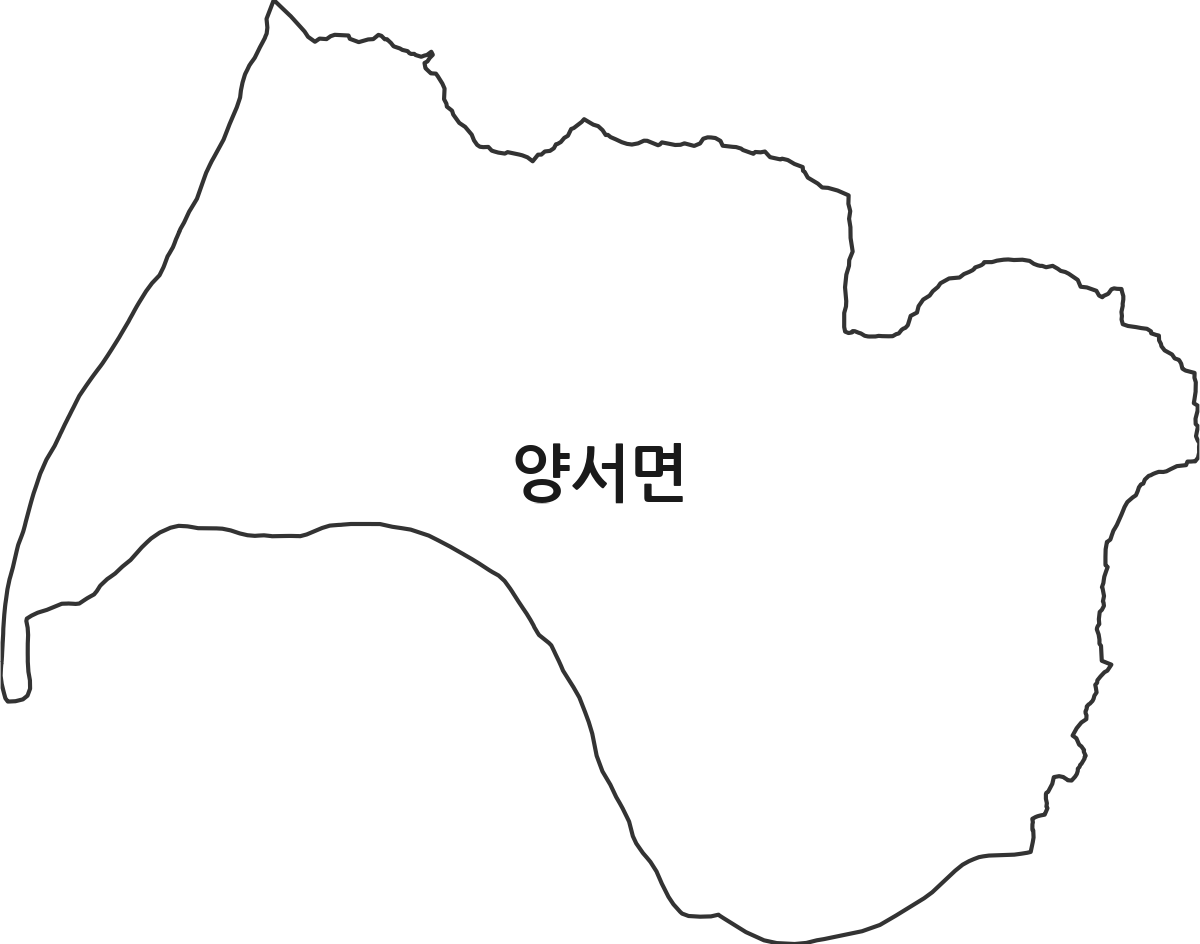 경기도 양평군 양서면 행정동 행정구역 경계 지도