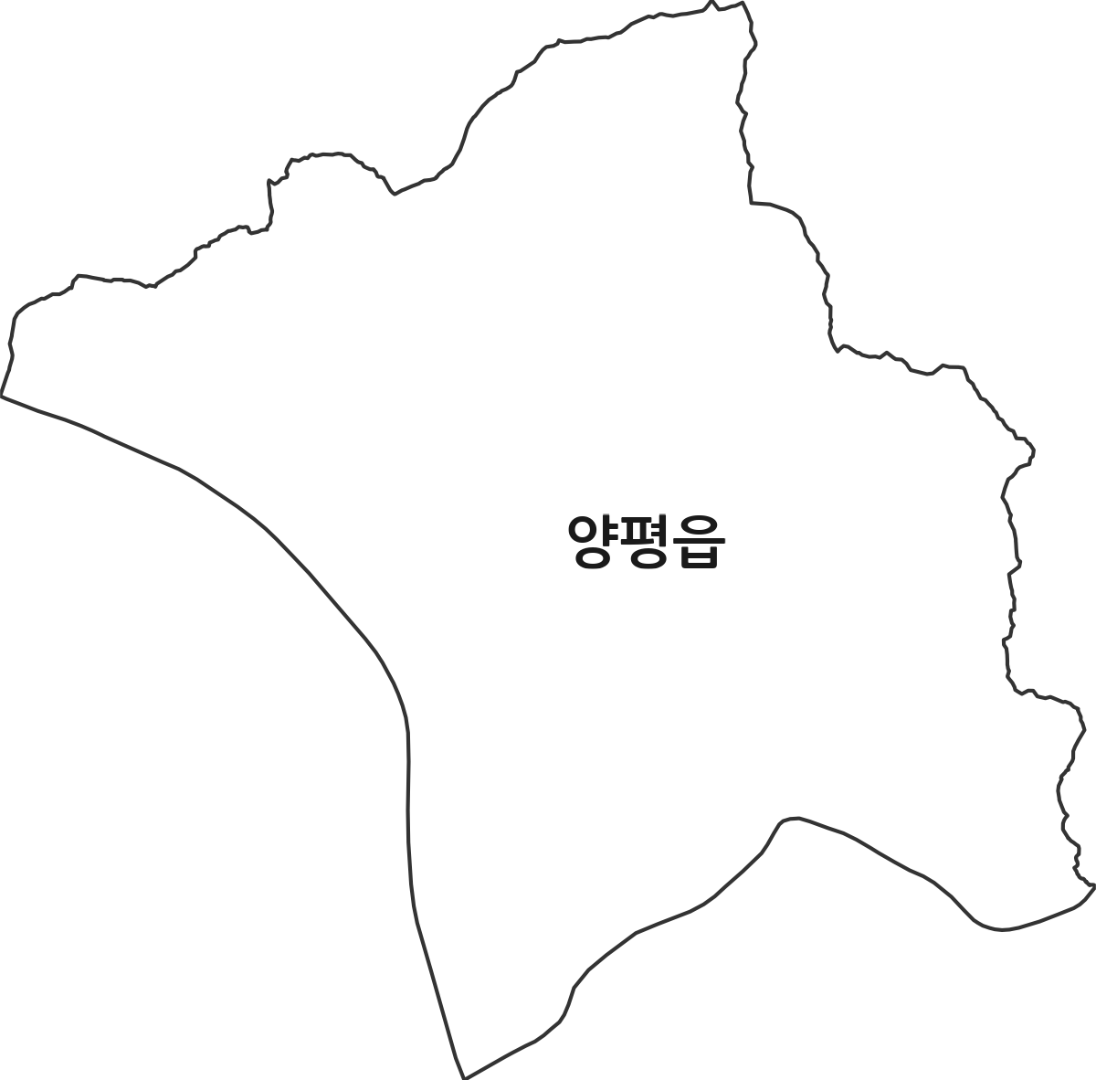 경기도 양평군 양평읍 행정동 행정구역 경계 지도