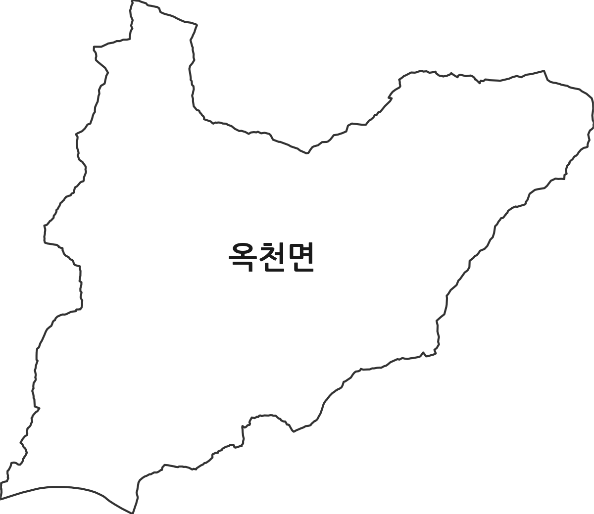 경기도 양평군 옥천면 행정동 행정구역 경계 지도