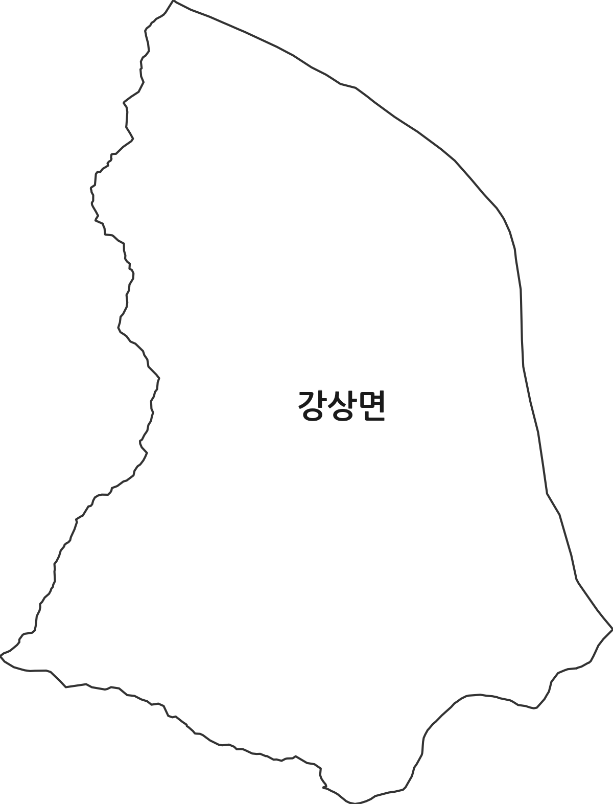 경기도 양평군 강상면 법정동 행정구역 경계 지도