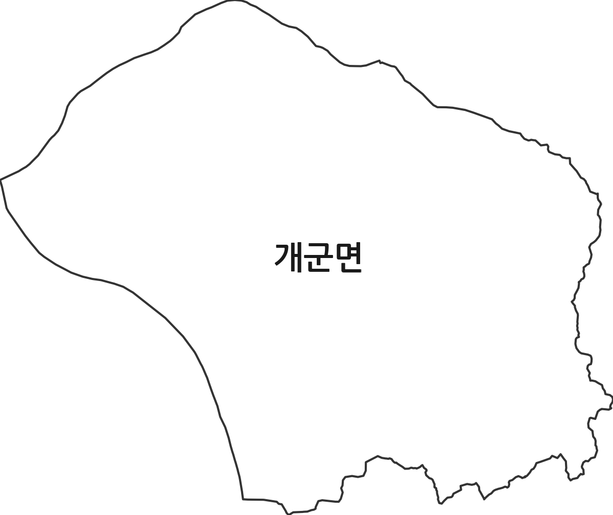 경기도 양평군 개군면 법정동 행정구역 경계 지도