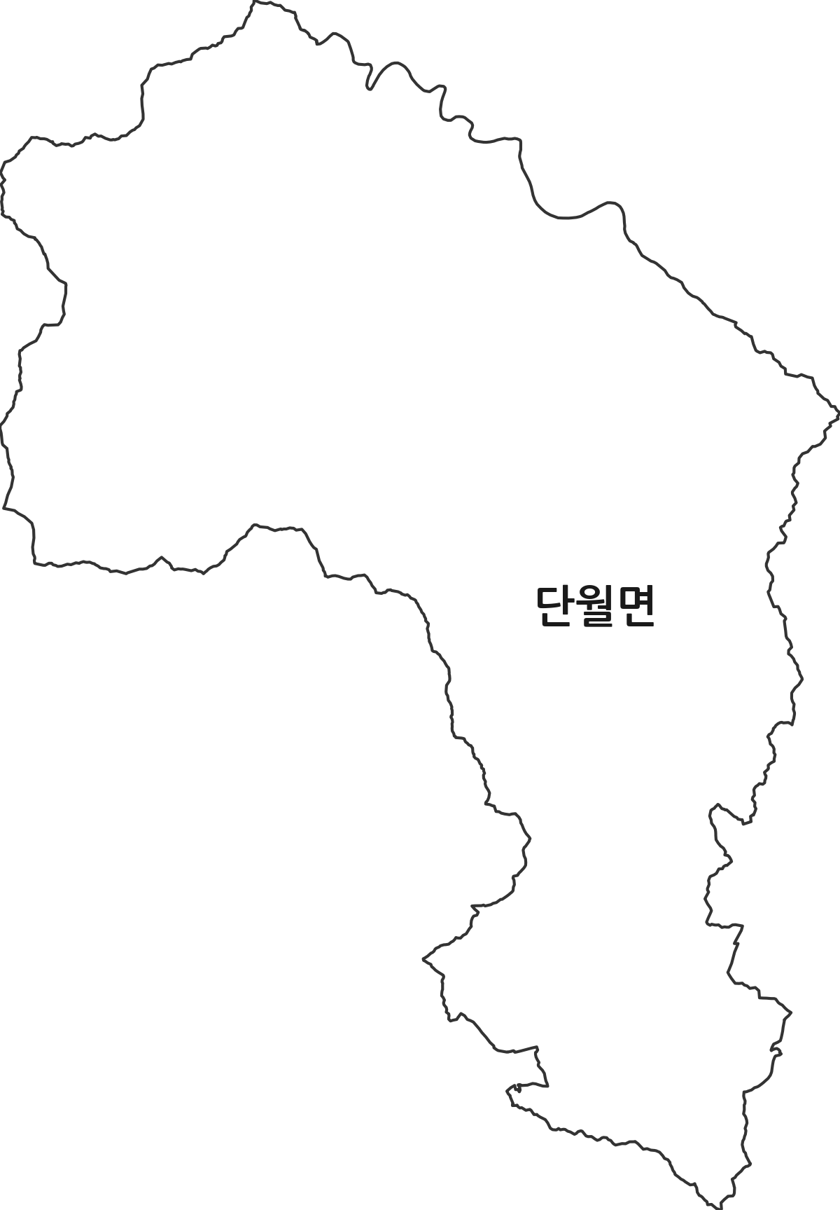 경기도 양평군 단월면 법정동 행정구역 경계 지도