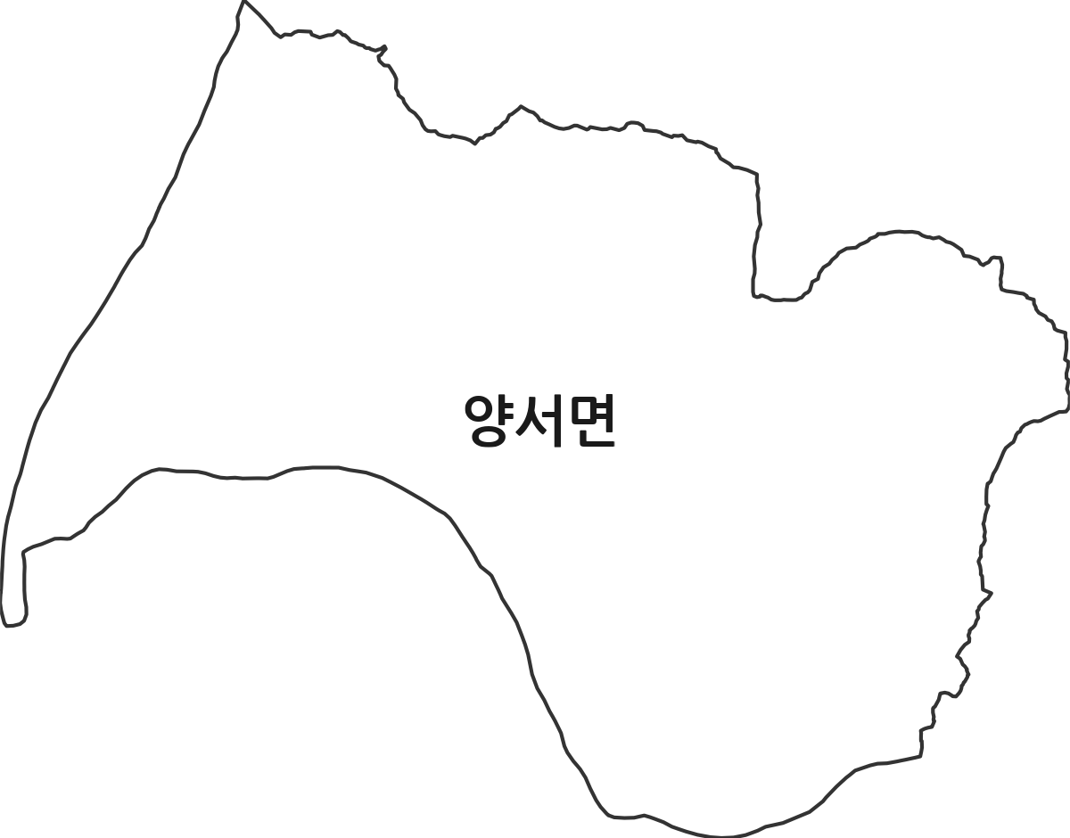 경기도 양평군 양서면 법정동 행정구역 경계 지도