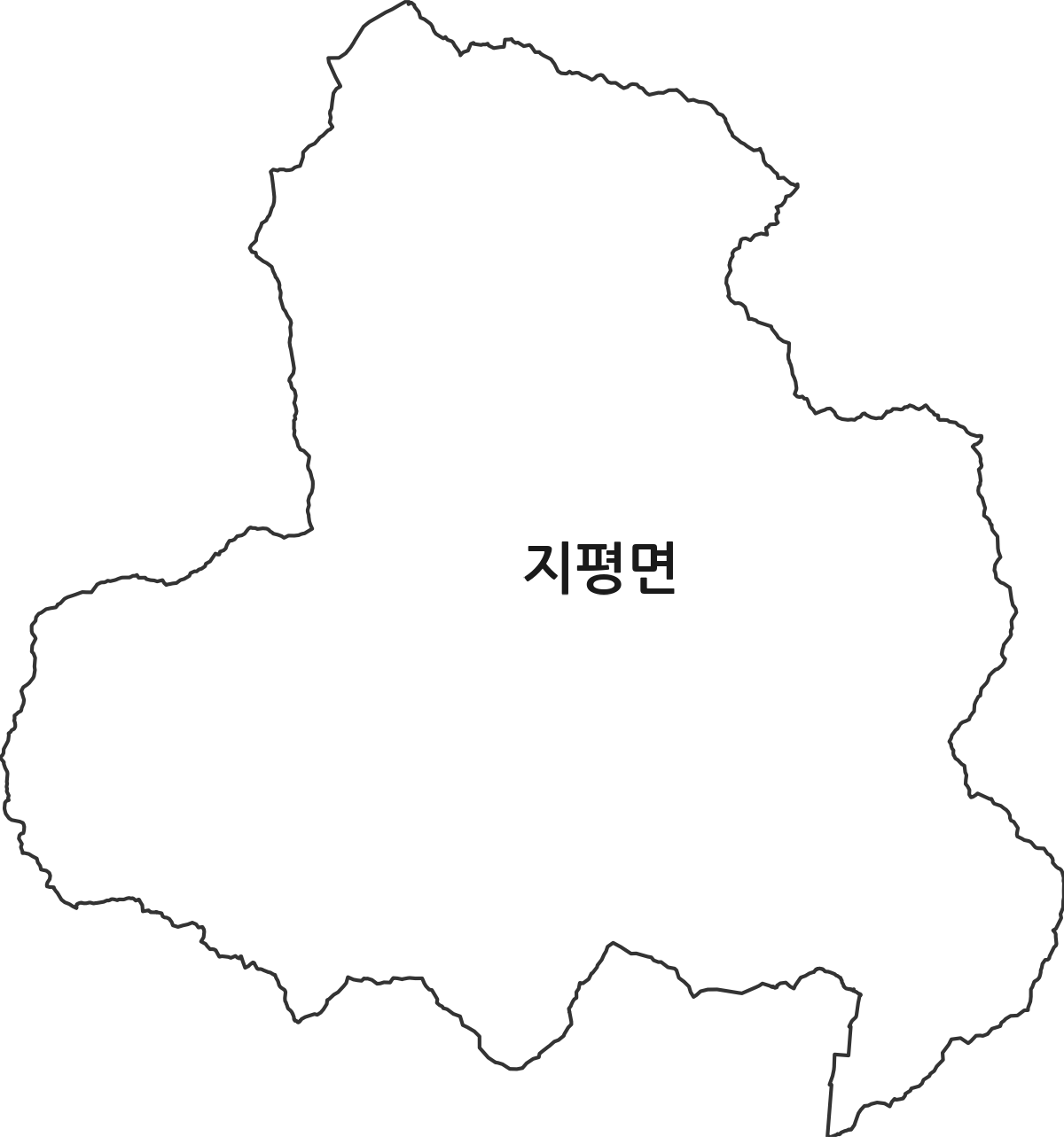 경기도 양평군 지평면 법정동 행정구역 경계 지도