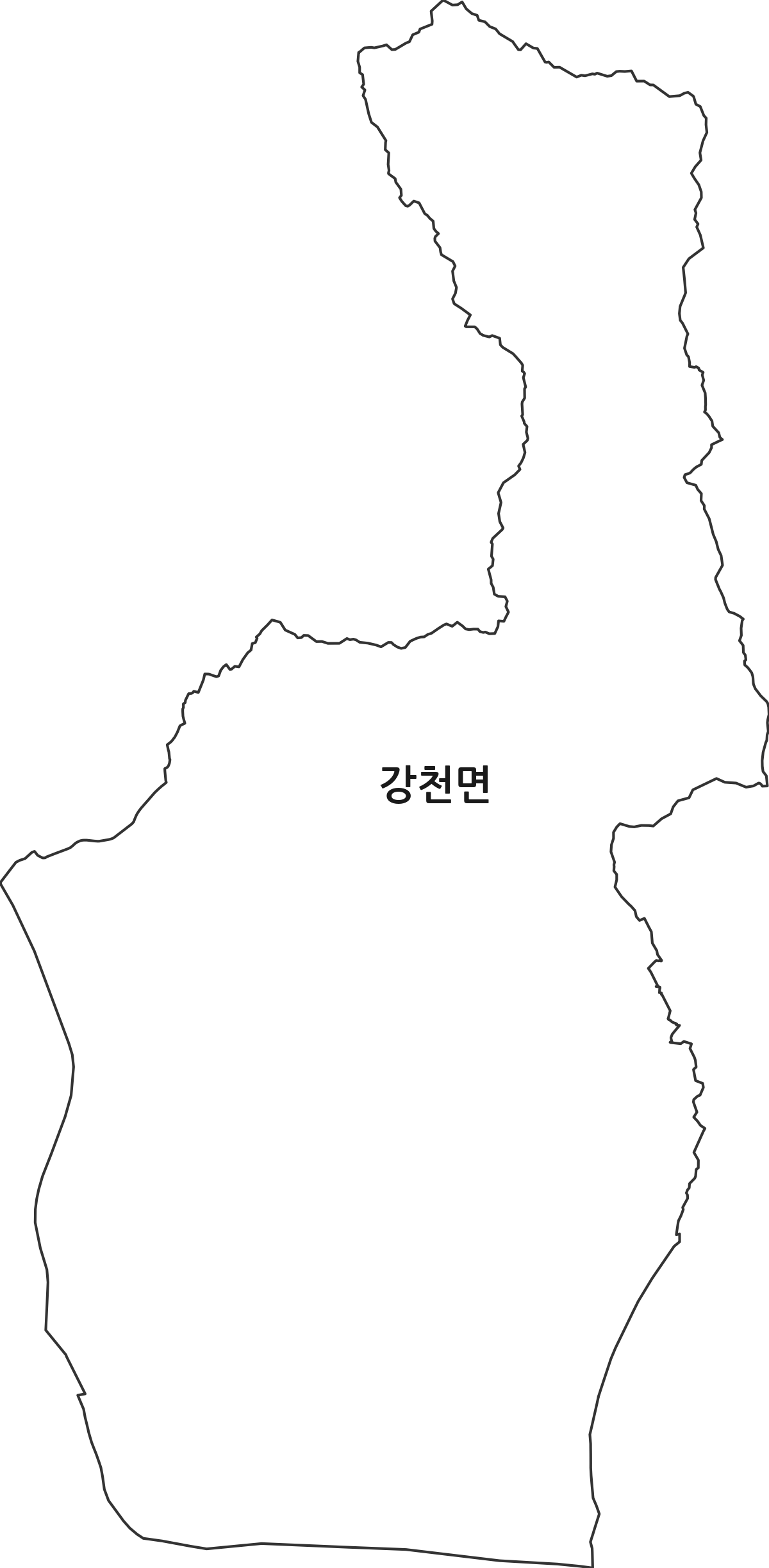 경기도 여주시 강천면 행정동 행정구역 경계 지도