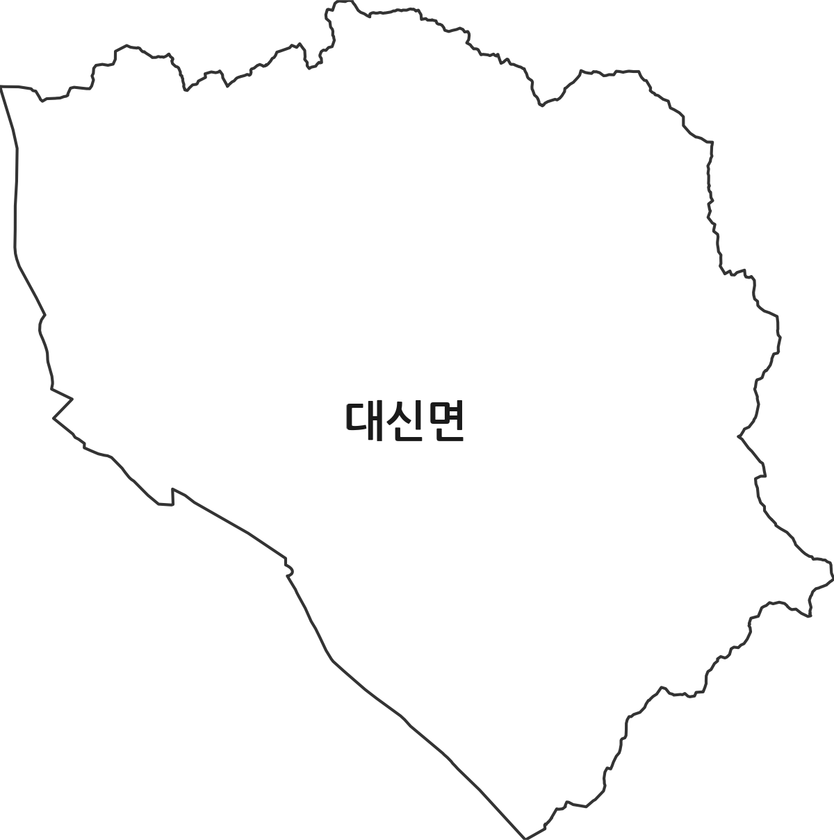 경기도 여주시 대신면 행정동 행정구역 경계 지도