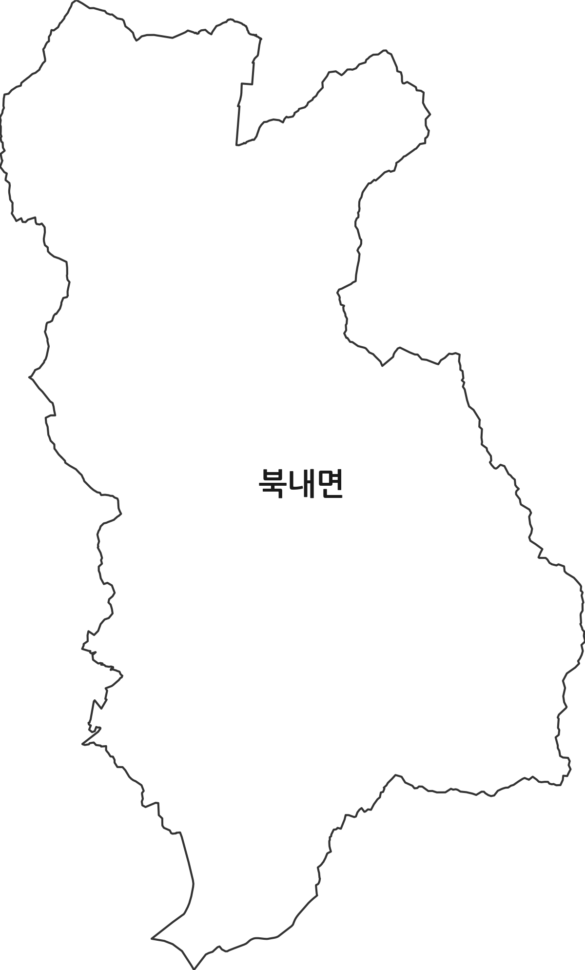 경기도 여주시 북내면 행정동 행정구역 경계 지도