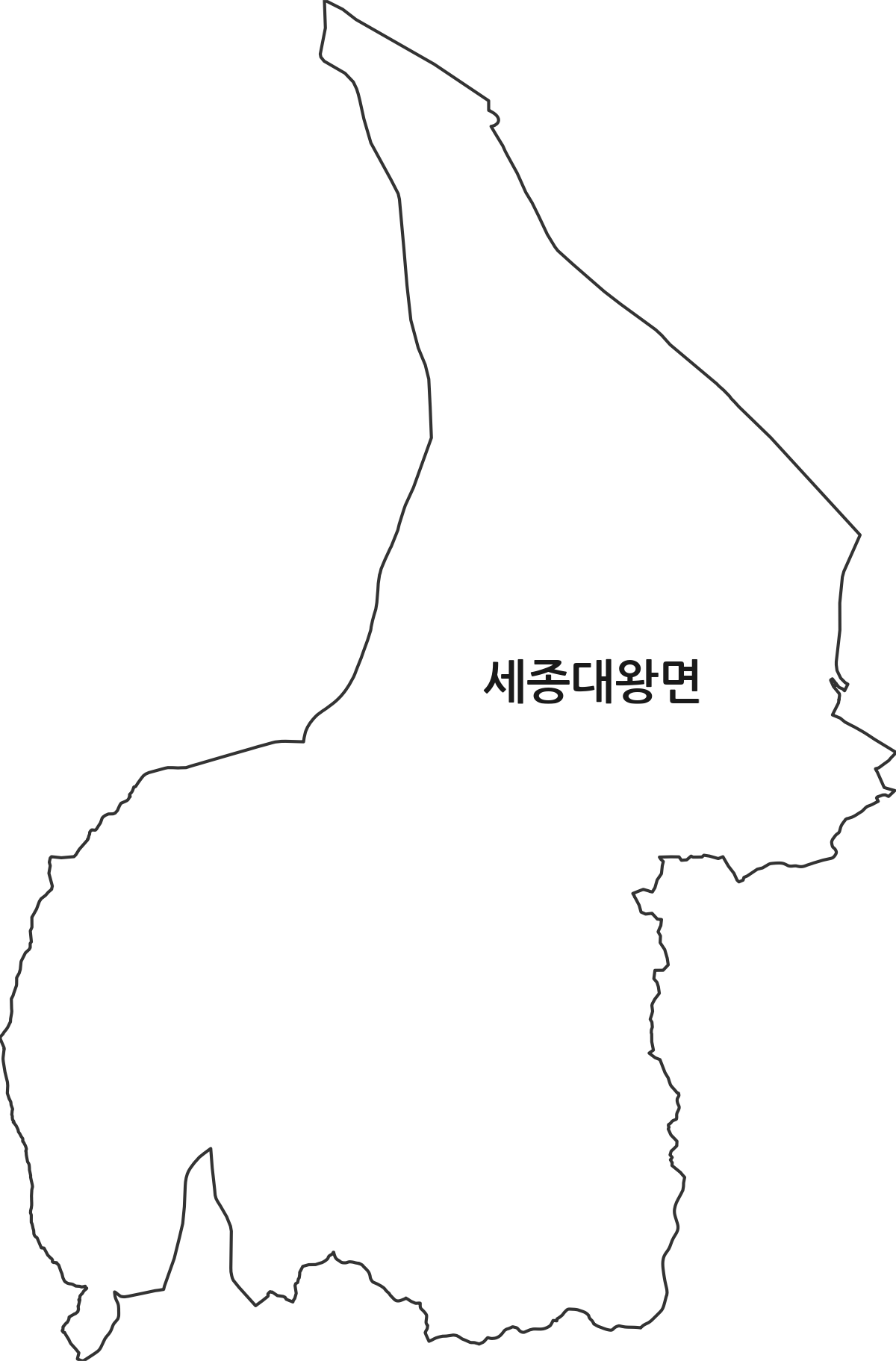 경기도 여주시 세종대왕면 행정동 행정구역 경계 지도