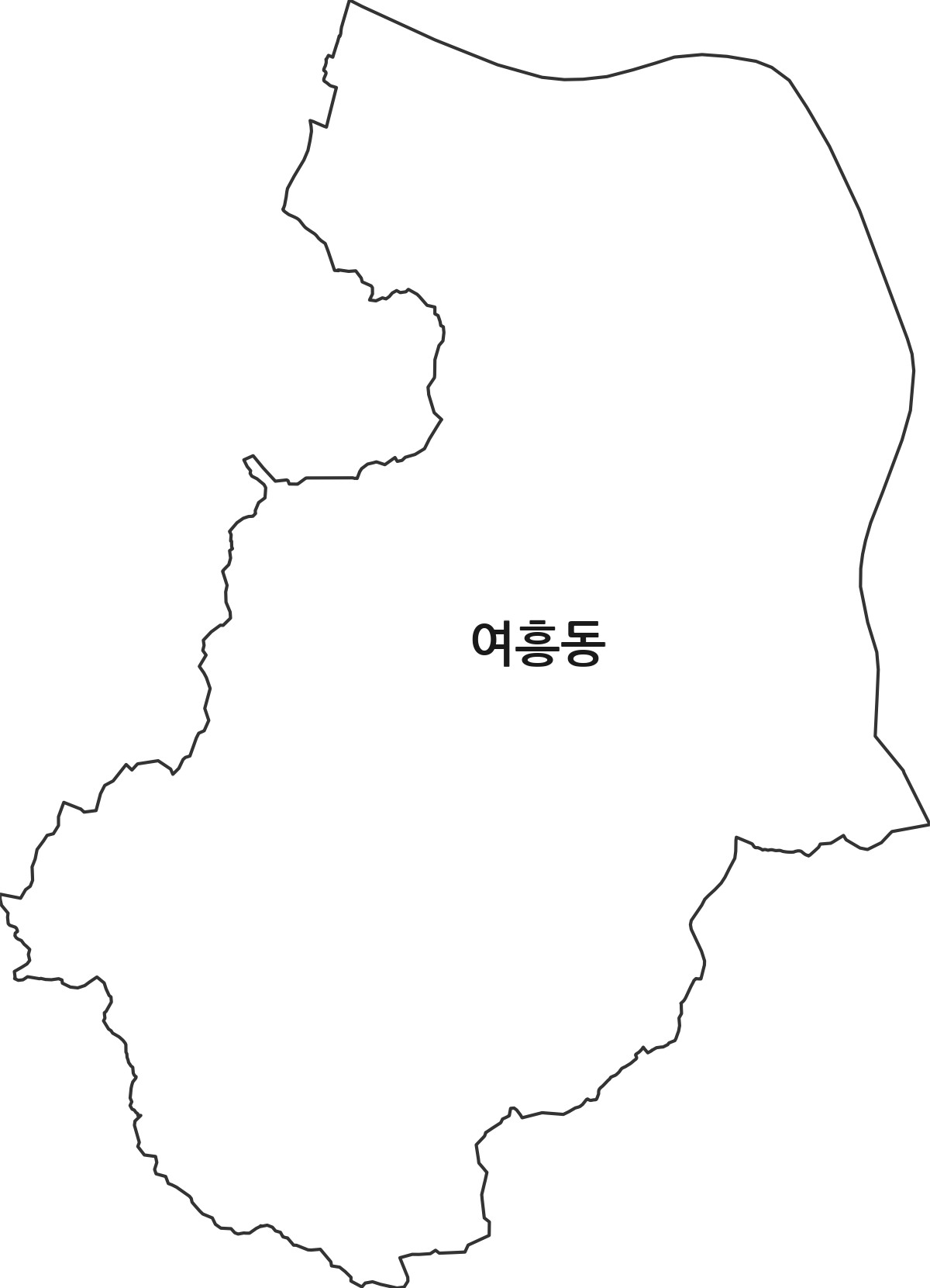 경기도 여주시 여흥동 행정동 행정구역 경계 지도