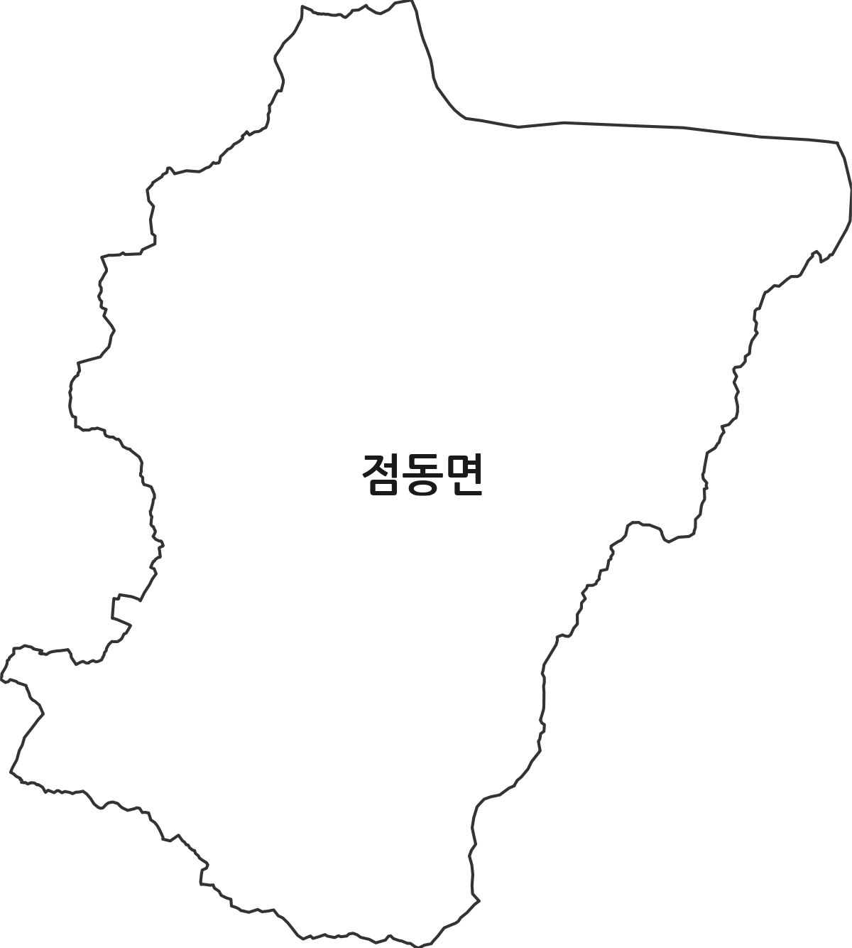 경기도 여주시 점동면 행정동 행정구역 경계 지도