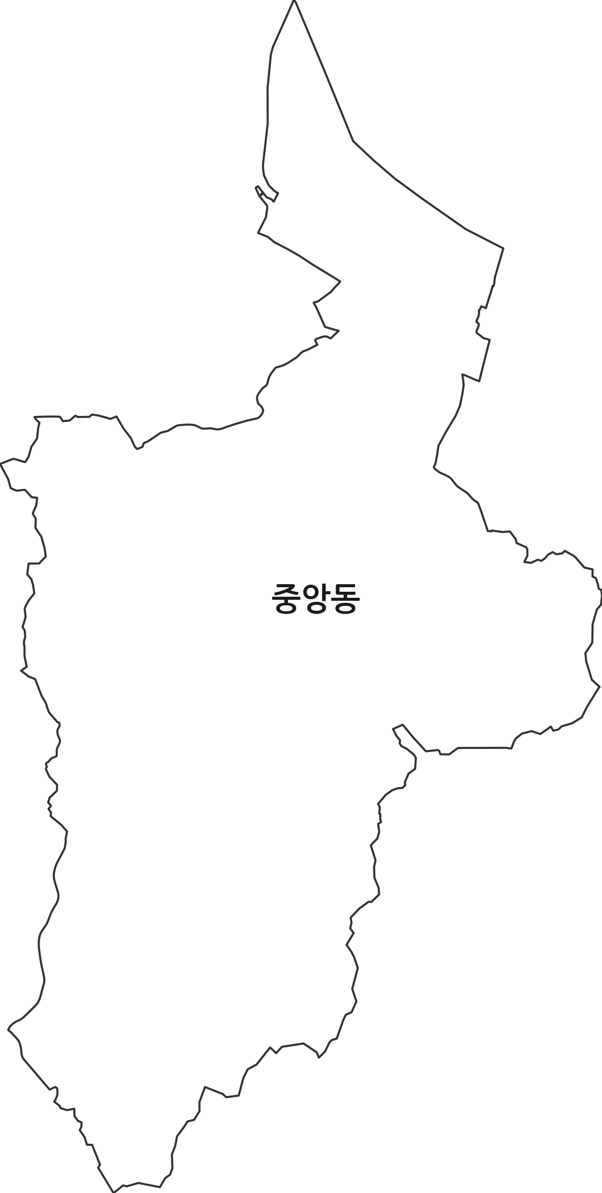 경기도 여주시 중앙동 행정동 행정구역 경계 지도