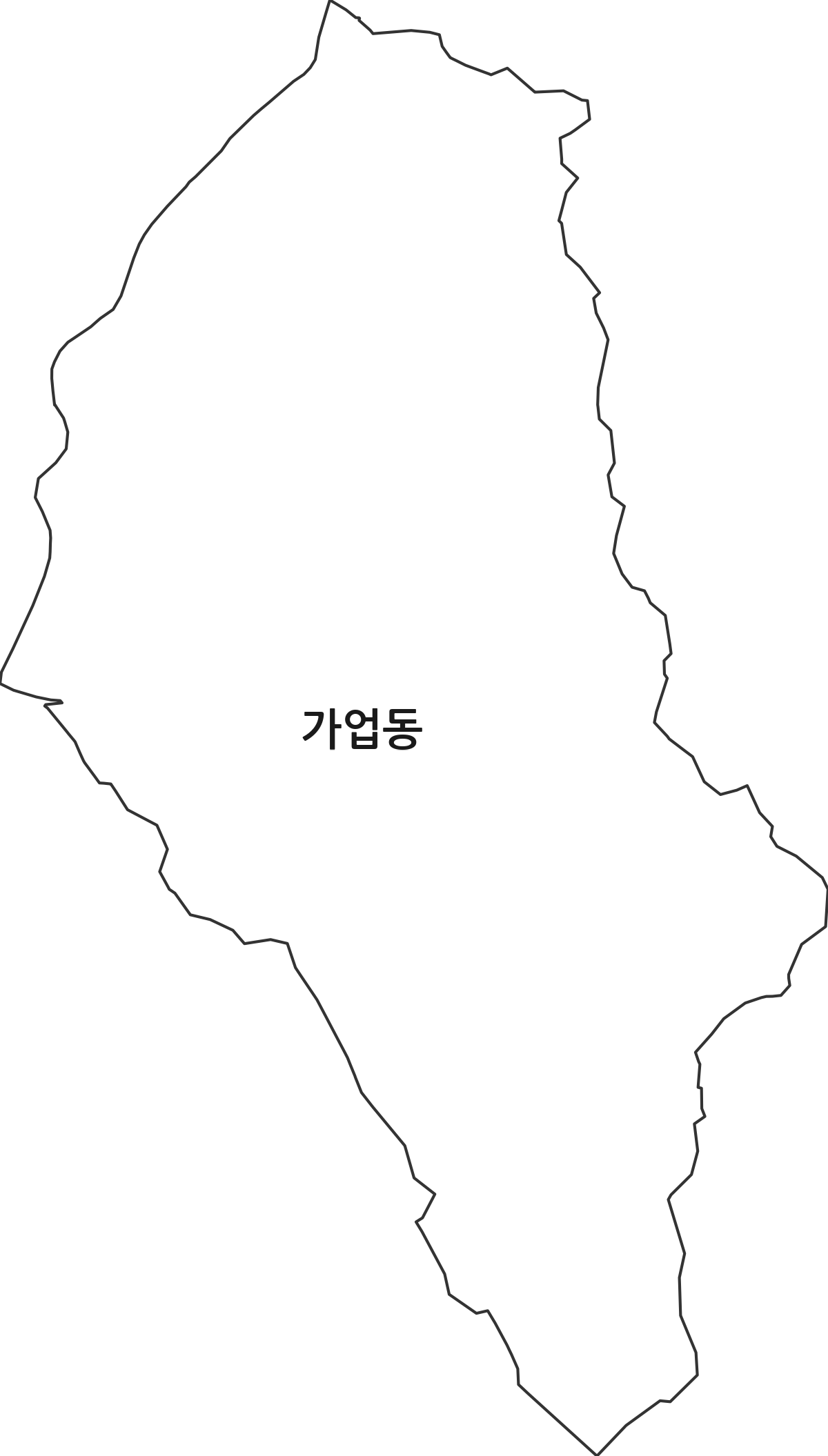 경기도 여주시 가업동 법정동 행정구역 경계 지도