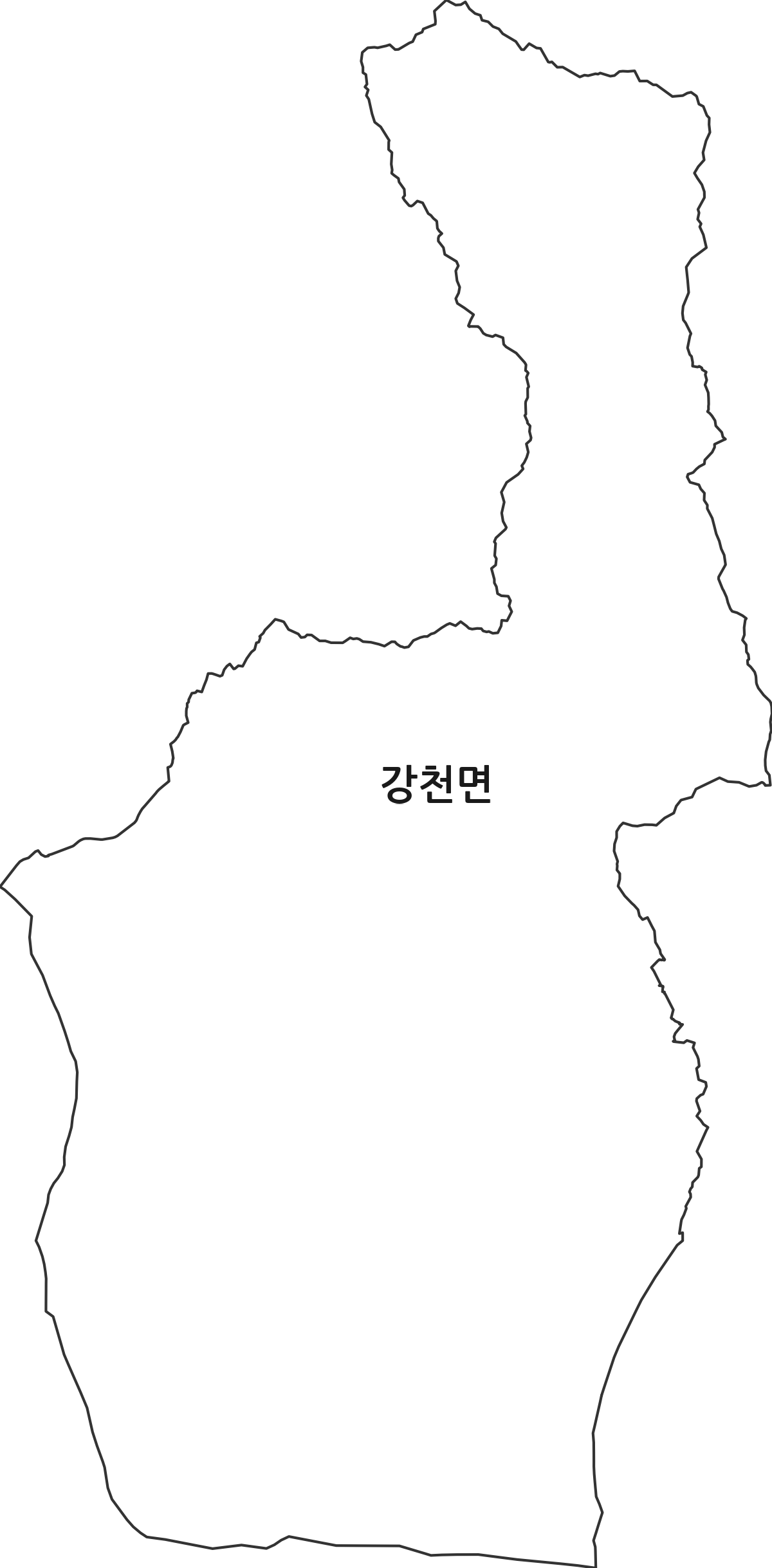 경기도 여주시 강천면 법정동 행정구역 경계 지도
