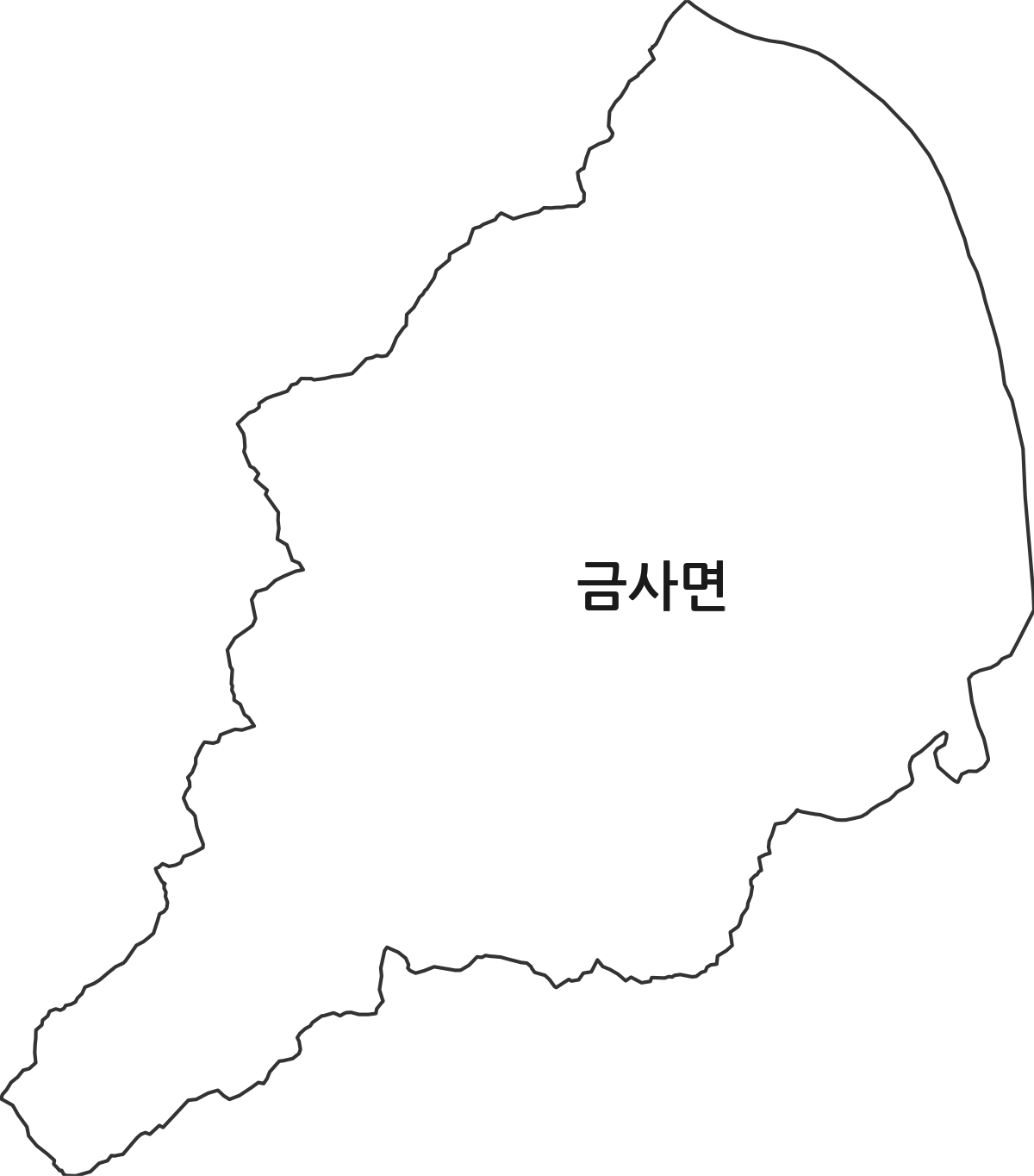 경기도 여주시 금사면 법정동 행정구역 경계 지도