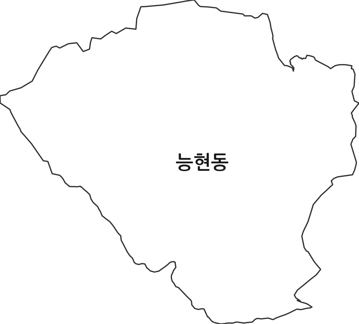 경기도 여주시 능현동 법정동 행정구역 경계 지도