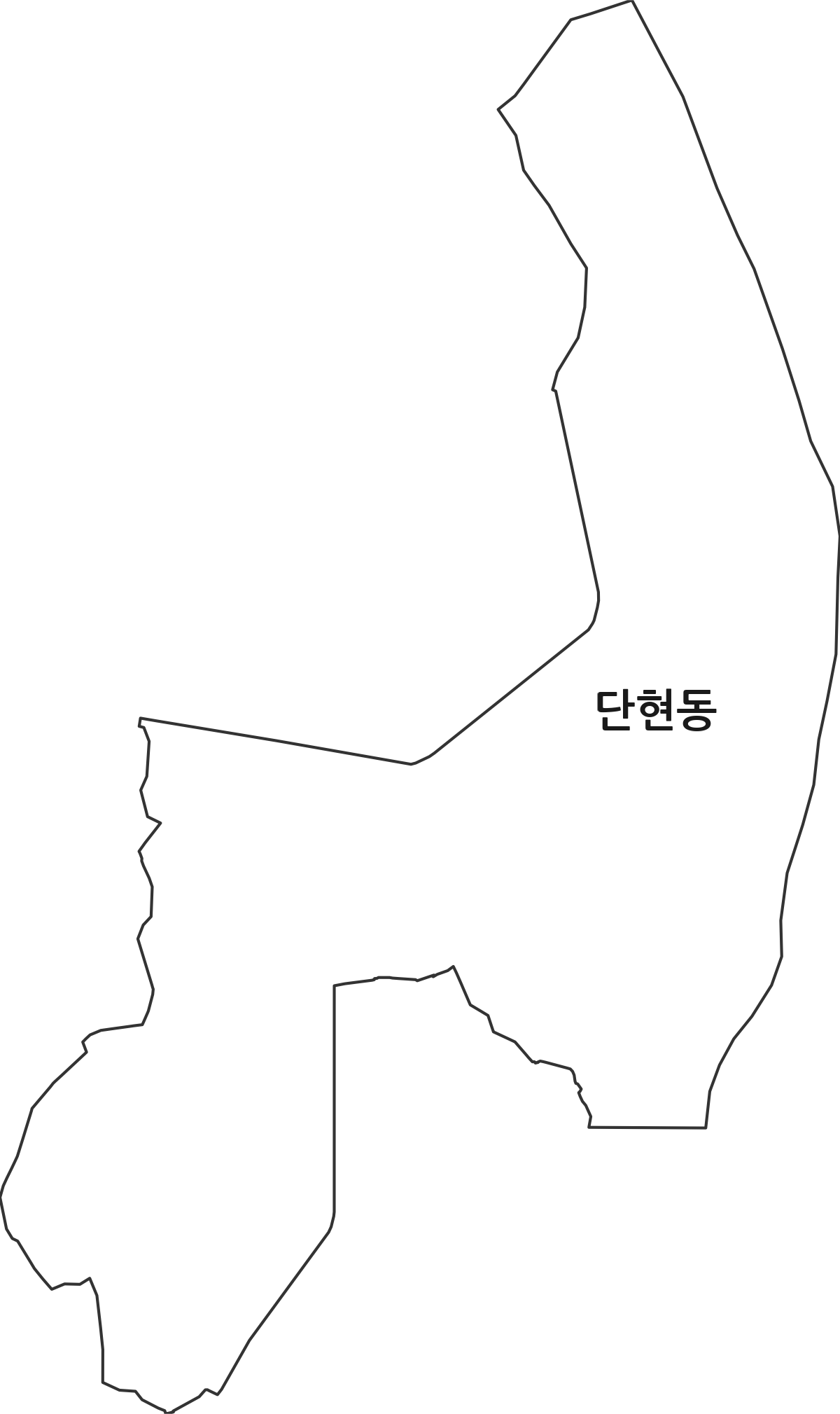 경기도 여주시 단현동 법정동 행정구역 경계 지도