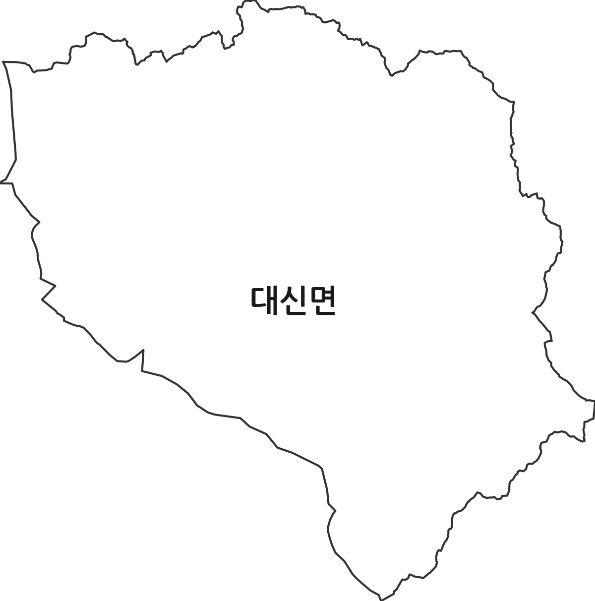 경기도 여주시 대신면 법정동 행정구역 경계 지도