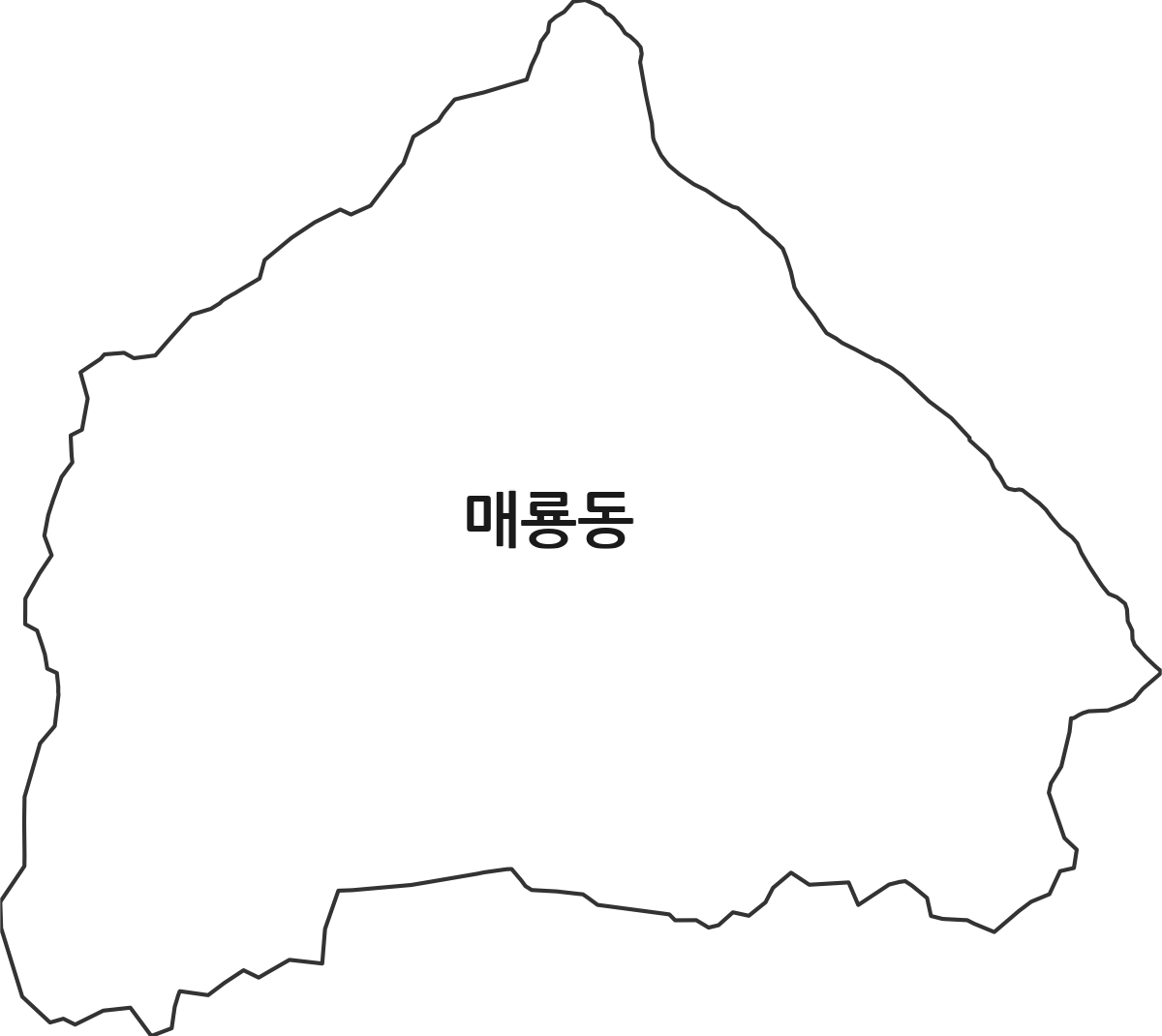 경기도 여주시 매룡동 법정동 행정구역 경계 지도