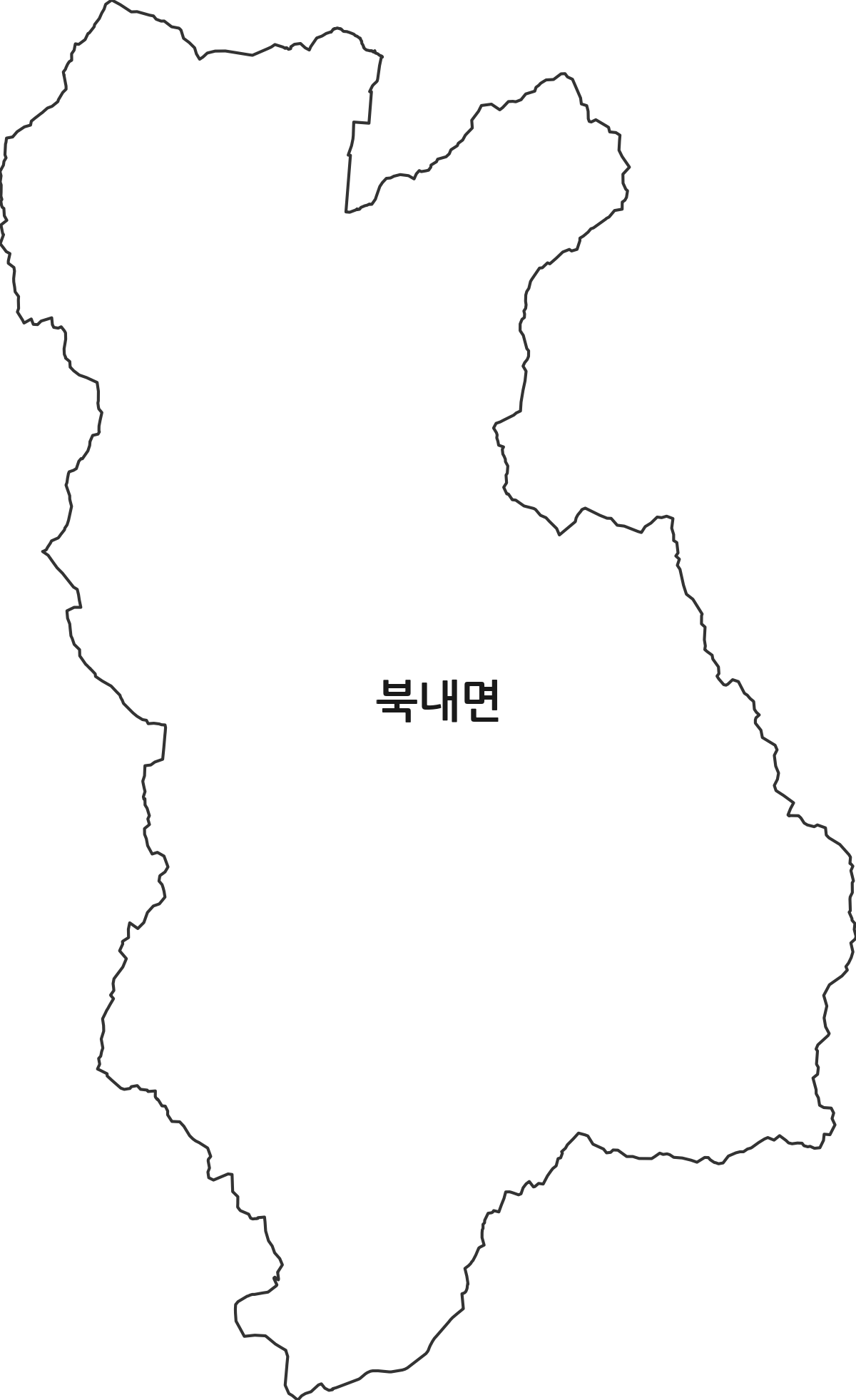 경기도 여주시 북내면 법정동 행정구역 경계 지도