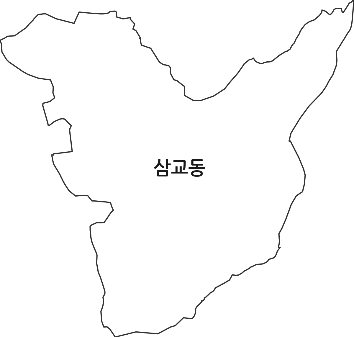 경기도 여주시 삼교동 법정동 행정구역 경계 지도