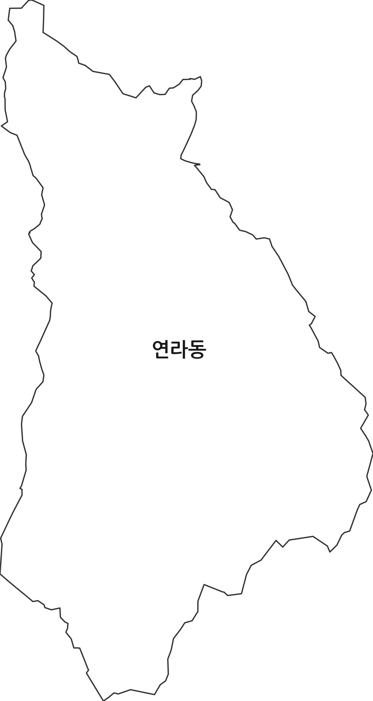 경기도 여주시 연라동 법정동 행정구역 경계 지도