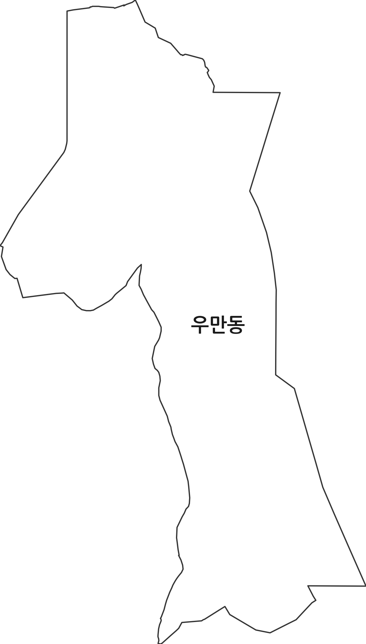 경기도 여주시 우만동 법정동 행정구역 경계 지도