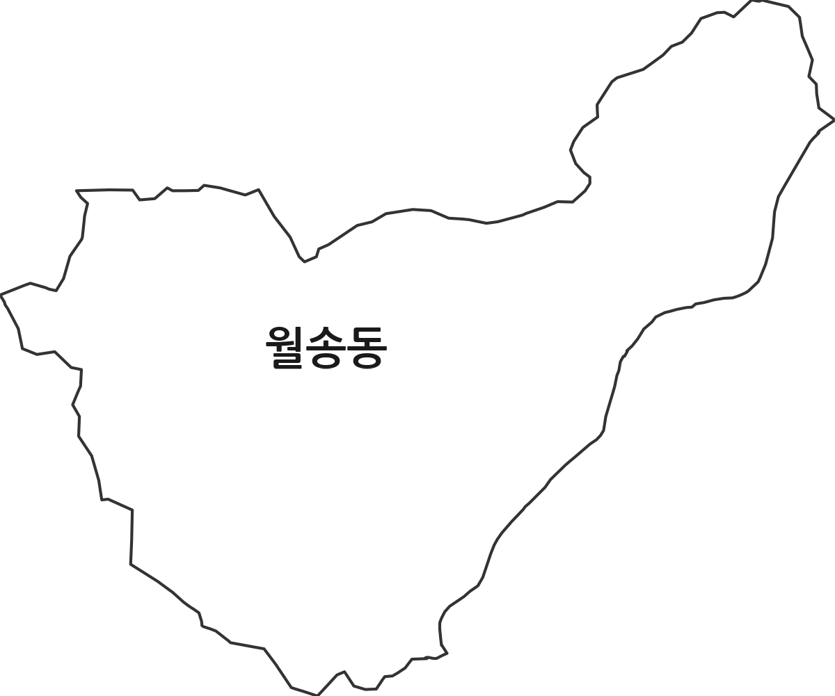 경기도 여주시 월송동 법정동 행정구역 경계 지도