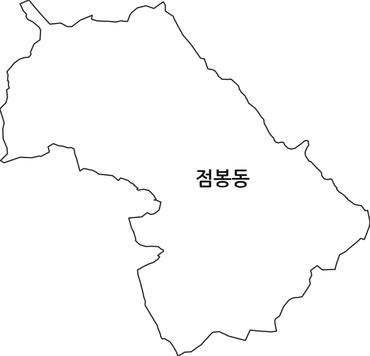 경기도 여주시 점봉동 법정동 행정구역 경계 지도