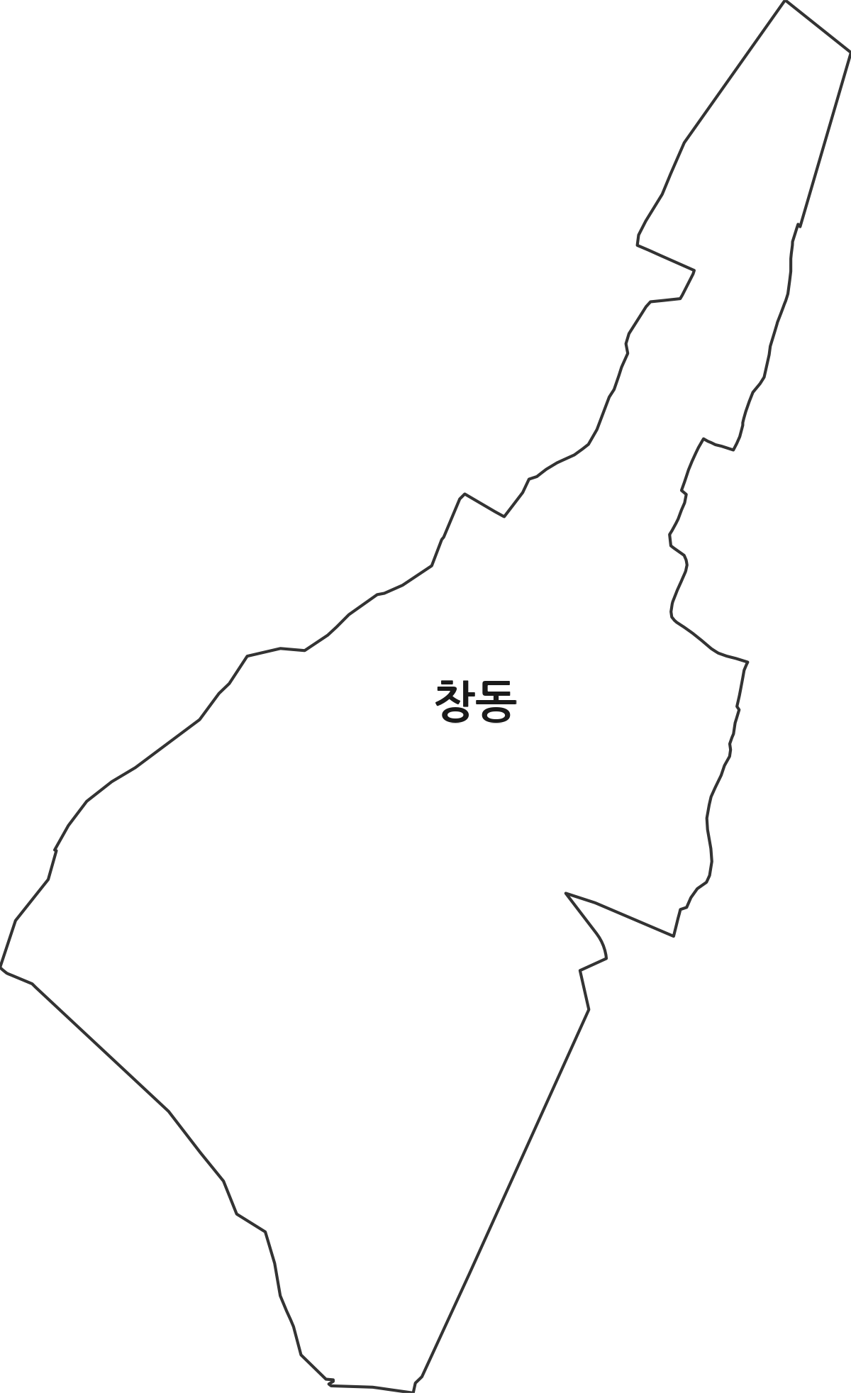 경기도 여주시 창동 법정동 행정구역 경계 지도
