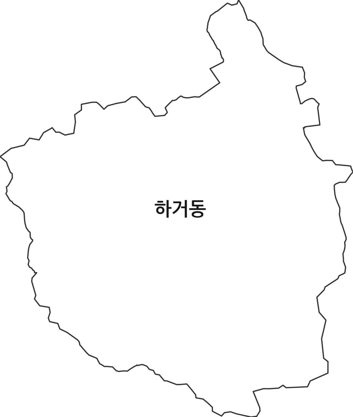 경기도 여주시 하거동 법정동 행정구역 경계 지도