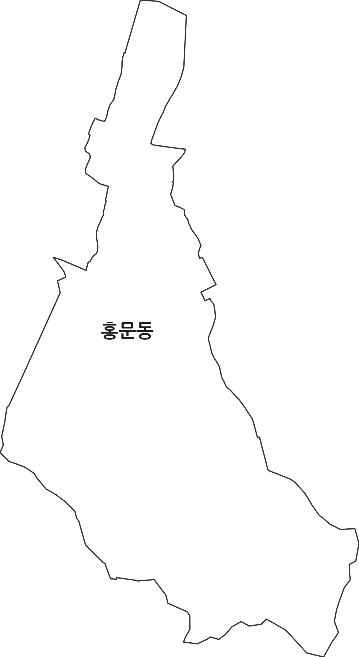 경기도 여주시 홍문동 법정동 행정구역 경계 지도