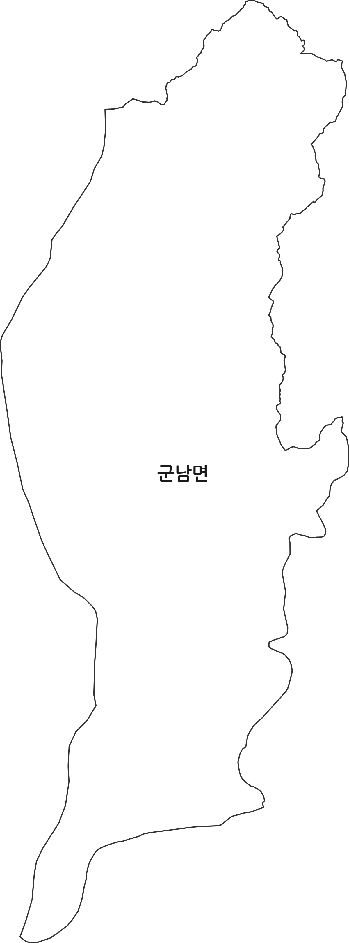 경기도 연천군 군남면 행정동 행정구역 경계 지도
