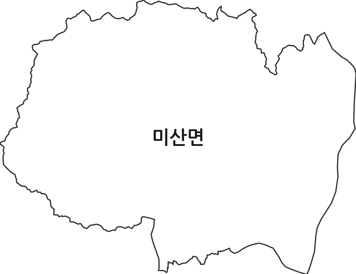 경기도 연천군 미산면 행정동 행정구역 경계 지도
