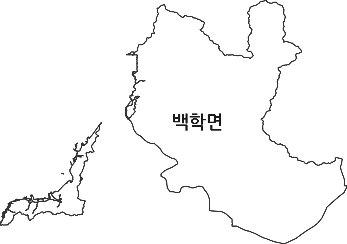 경기도 연천군 백학면 행정동 행정구역 경계 지도