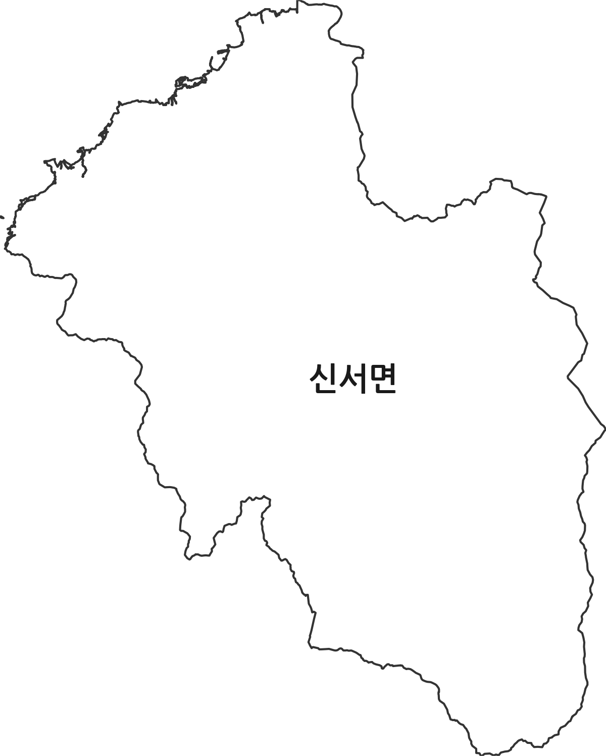 경기도 연천군 신서면 행정동 행정구역 경계 지도