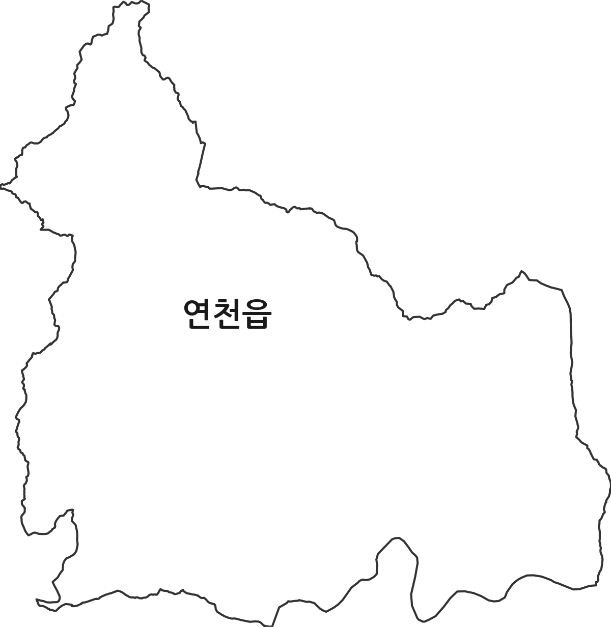 경기도 연천군 연천읍 행정동 행정구역 경계 지도