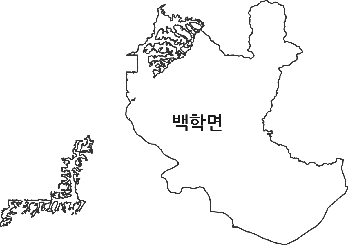 경기도 연천군 백학면 법정동 행정구역 경계 지도
