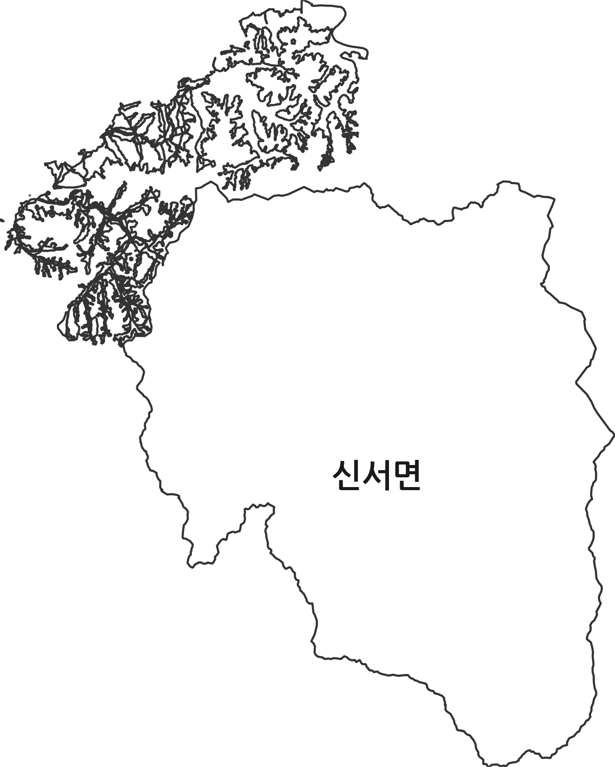 경기도 연천군 신서면 법정동 행정구역 경계 지도