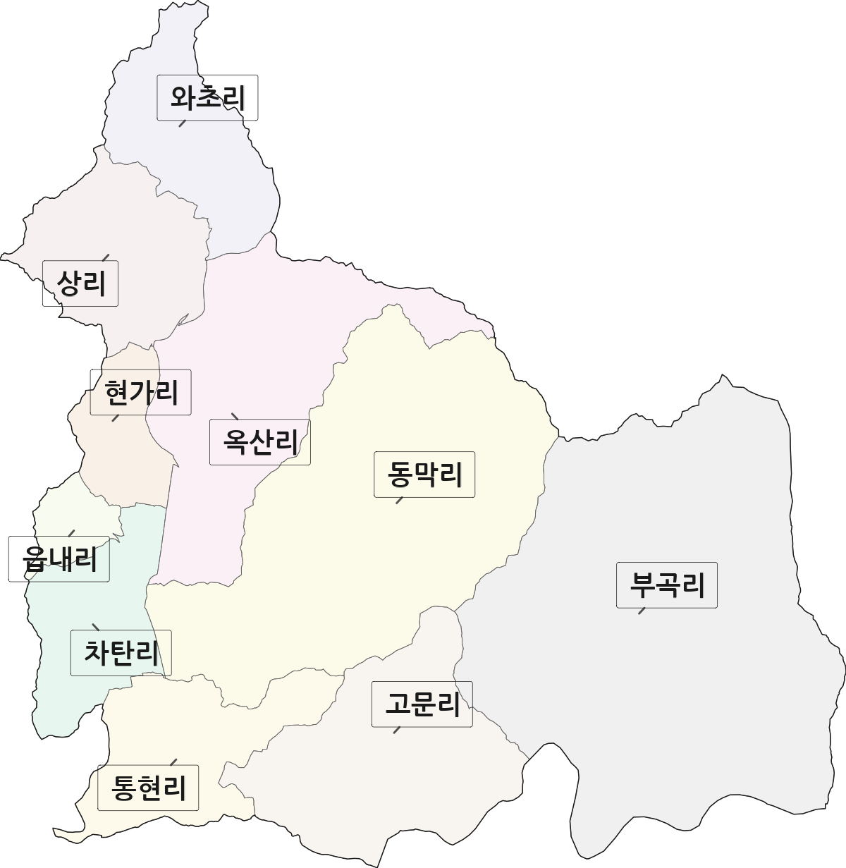 경기도 연천군 연천읍 법정동 리 구분 행정구역 경계 지도