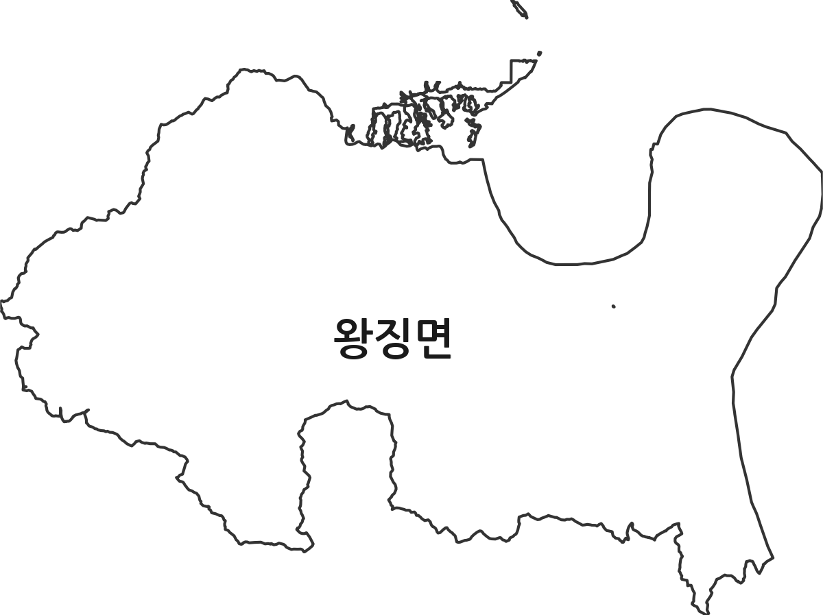 경기도 연천군 왕징면 법정동 행정구역 경계 지도