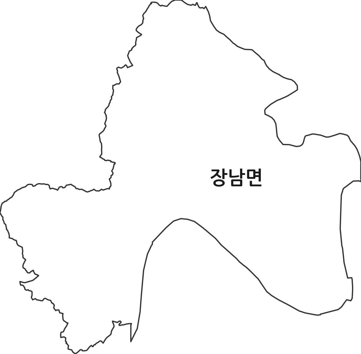 경기도 연천군 장남면 법정동 행정구역 경계 지도