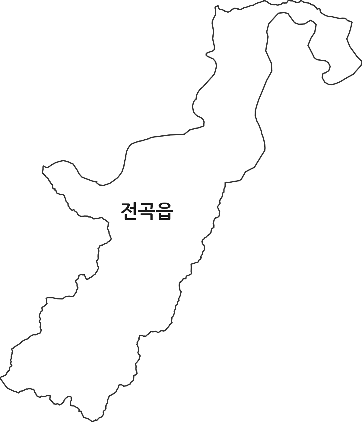 경기도 연천군 전곡읍 법정동 행정구역 경계 지도