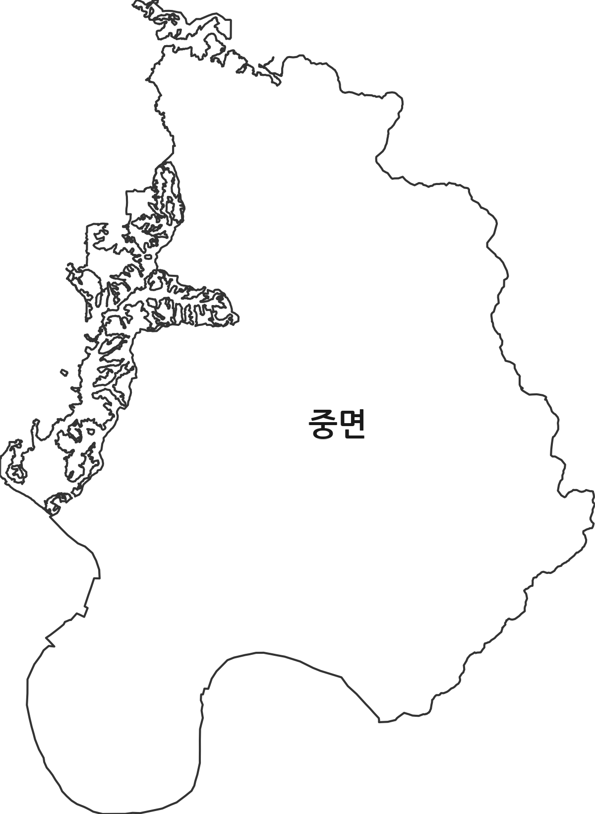 경기도 연천군 중면 법정동 행정구역 경계 지도