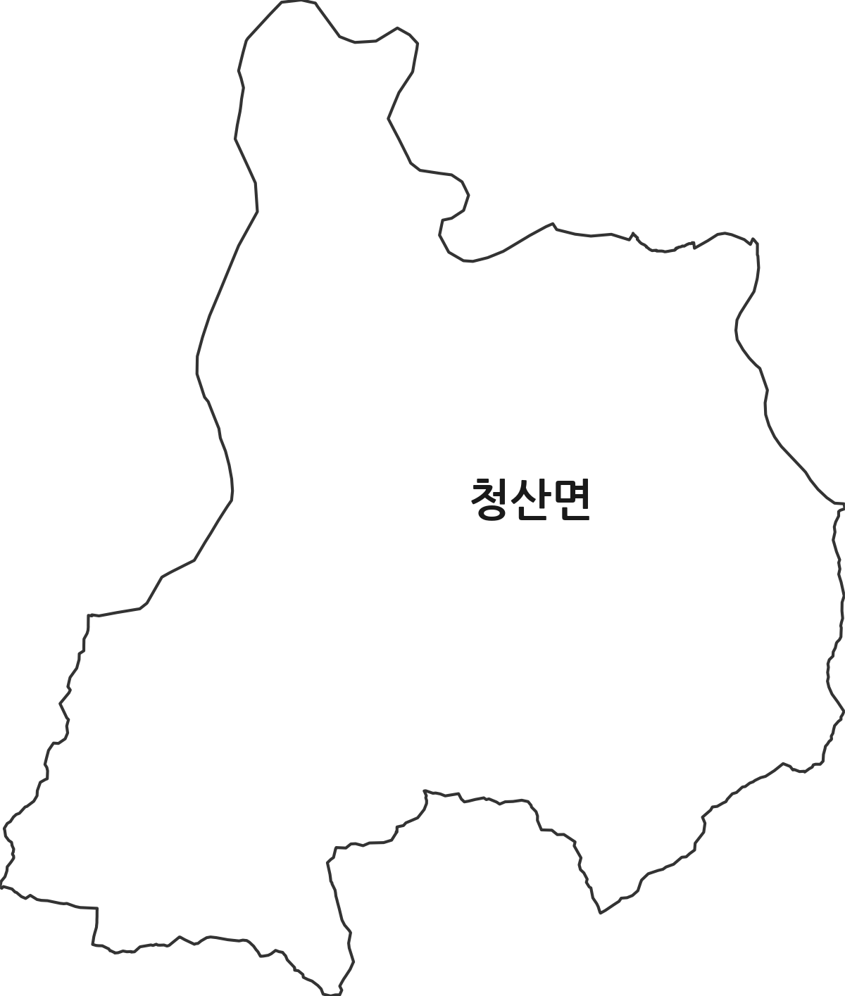 경기도 연천군 청산면 법정동 행정구역 경계 지도