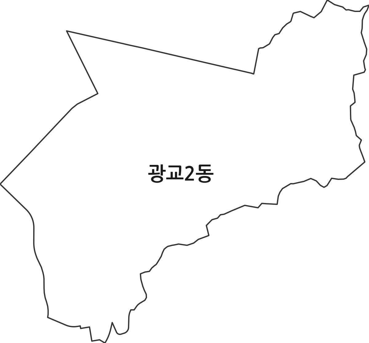 경기도 수원시 영통구 광교2동 행정동 행정구역 경계 지도