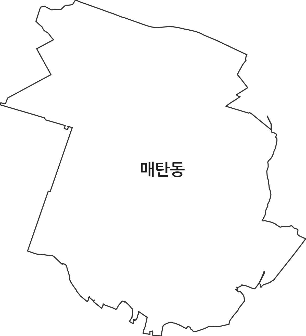 경기도 수원시 영통구 매탄동 법정동 행정구역 경계 지도